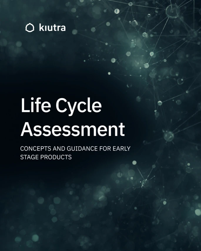 Cover of the kiutra Life Cycle Assessment guide for early-stage products