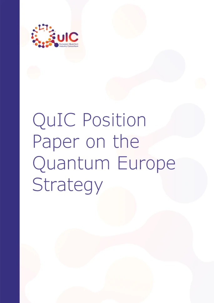 Cover of the QuIC position paper on the Quantum Europe Strategy