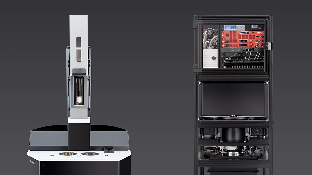 Two of our quantum cryogenics solutions: the L-Type Rapid and S-Type Optical cryostats