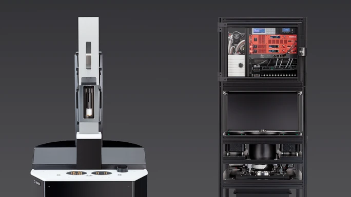 Two of our quantum cryogenics solutions: the L-Type Rapid and S-Type Optical cryostats