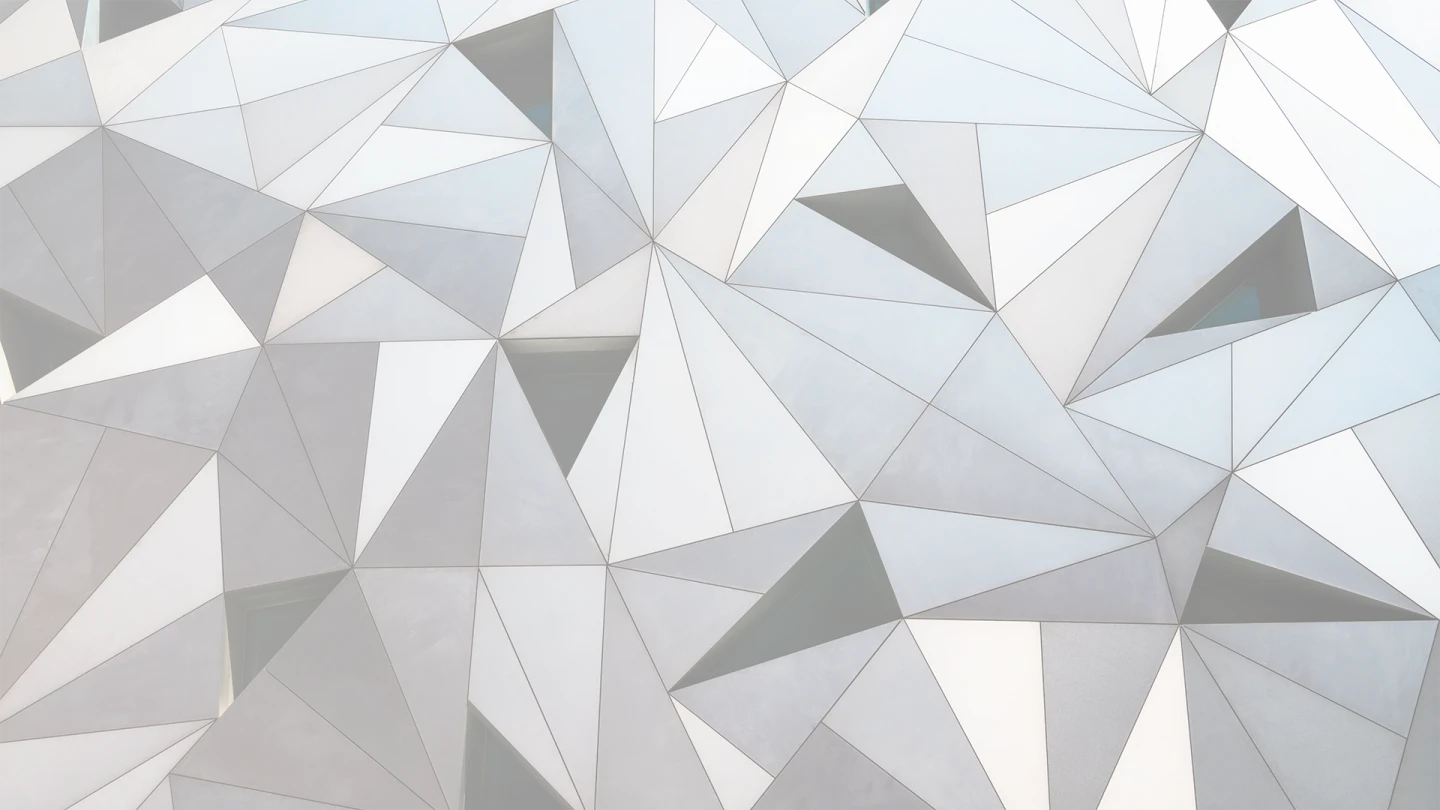 Close-up of a geometric pattern on a building in Madrid.