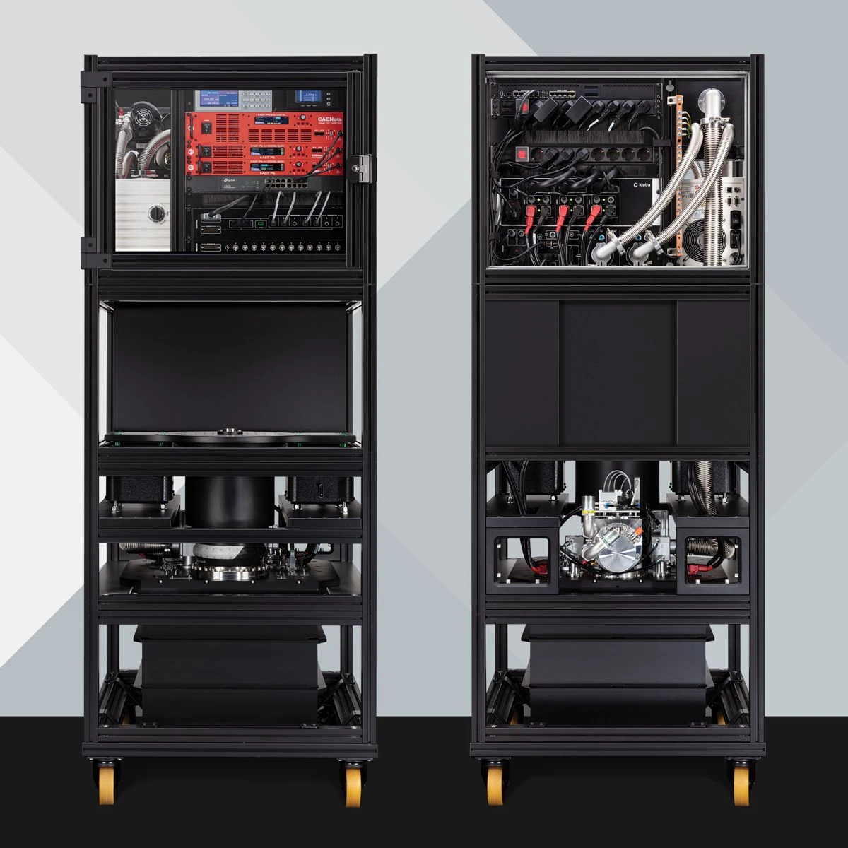 S-Type Optical cryostat front and back views