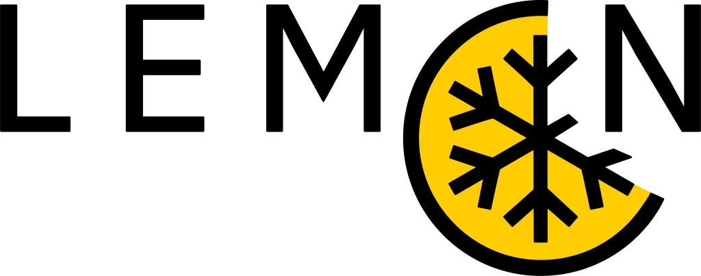 LEMON project logo: the wordmark LEMON, its O a yellow disc with a black snowflake