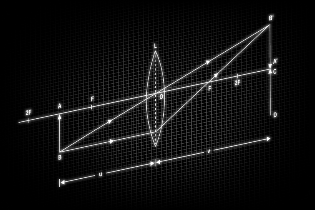 Schematic depiction of an optical experiment