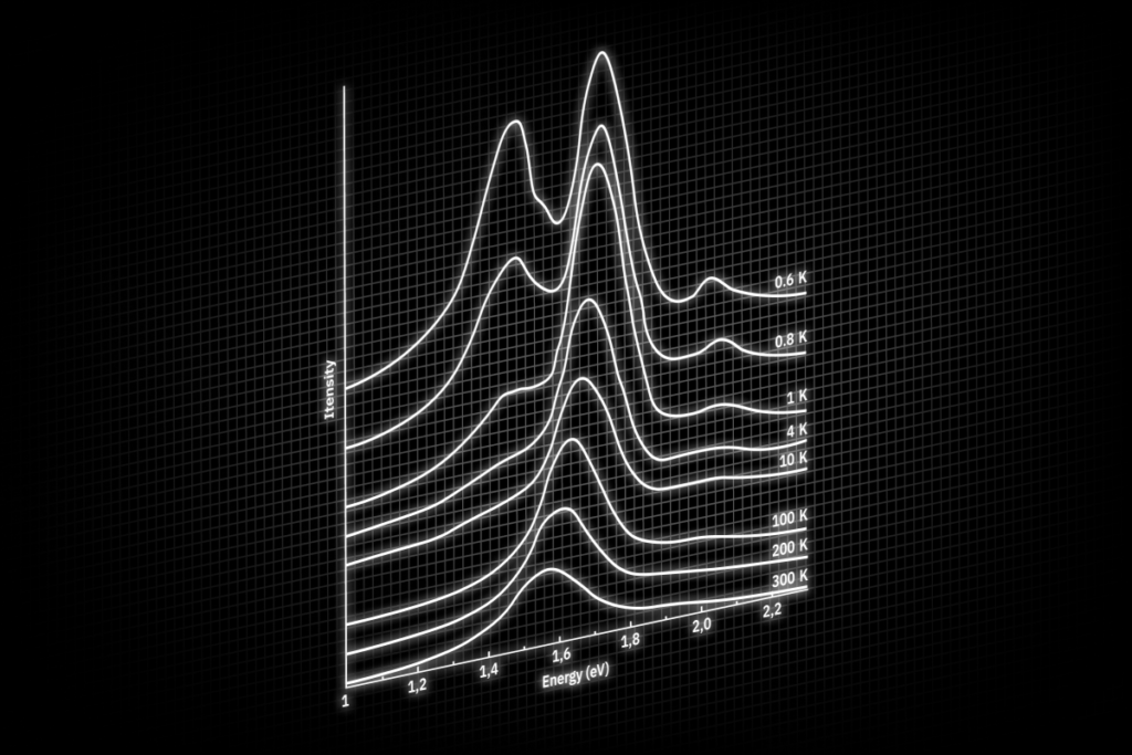 generic graph of the spectrum of an arbitrary material collected in low-temperature photoluminecence