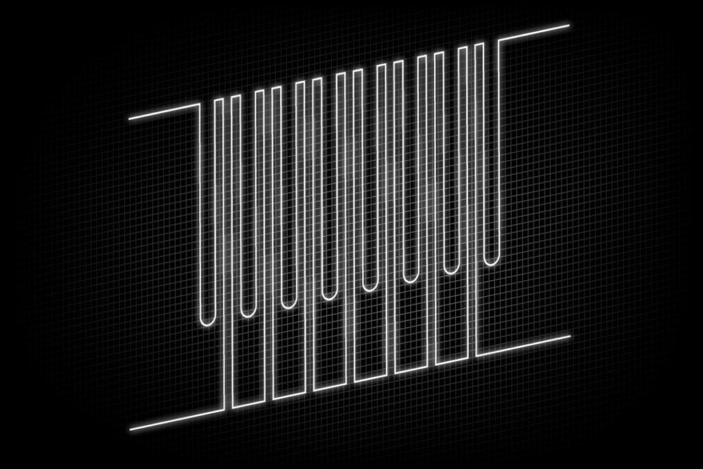 schematic drawing of a superconducting Nanowire Single-Photon Detector (SNSPD)