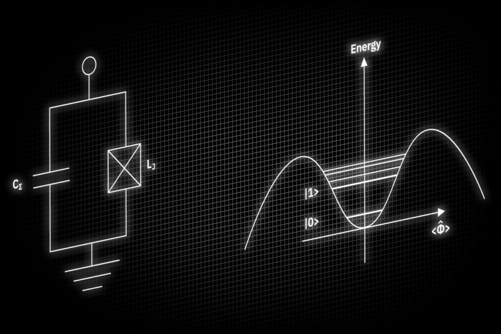 qubit schematic drawing 