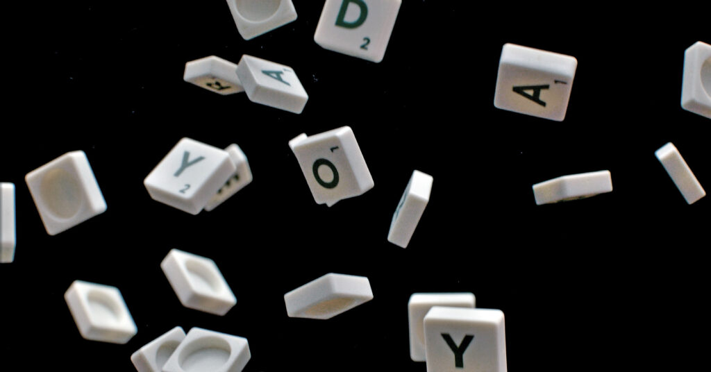 tumbling letters to show more than 16 languages spoken