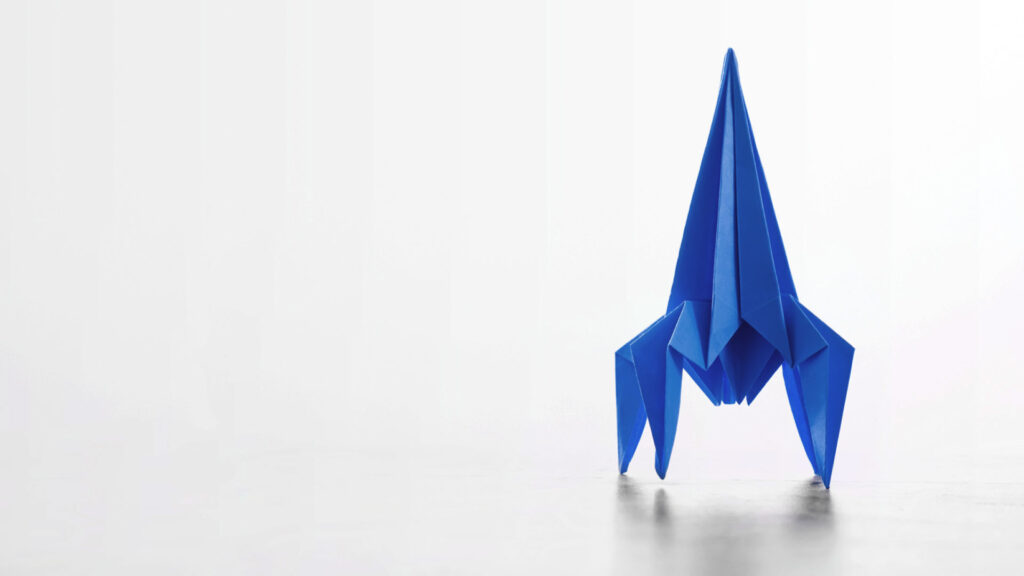 Photo of origami rocket