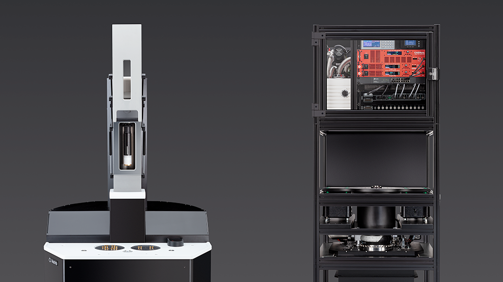 Two of our quantum cryogenics solutions: the L-Type Rapid and S-Type Optical cryostats 