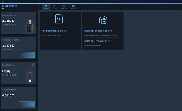 kiutra.io cryostat control